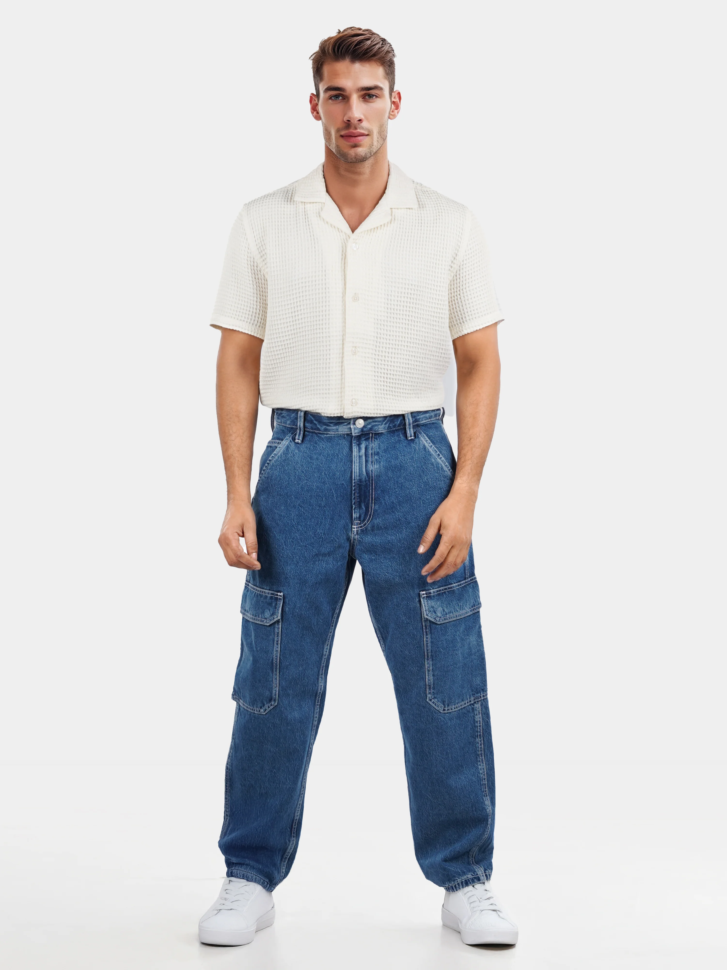 Celio* Cotton Loose Fit Blue Jean - Image 7