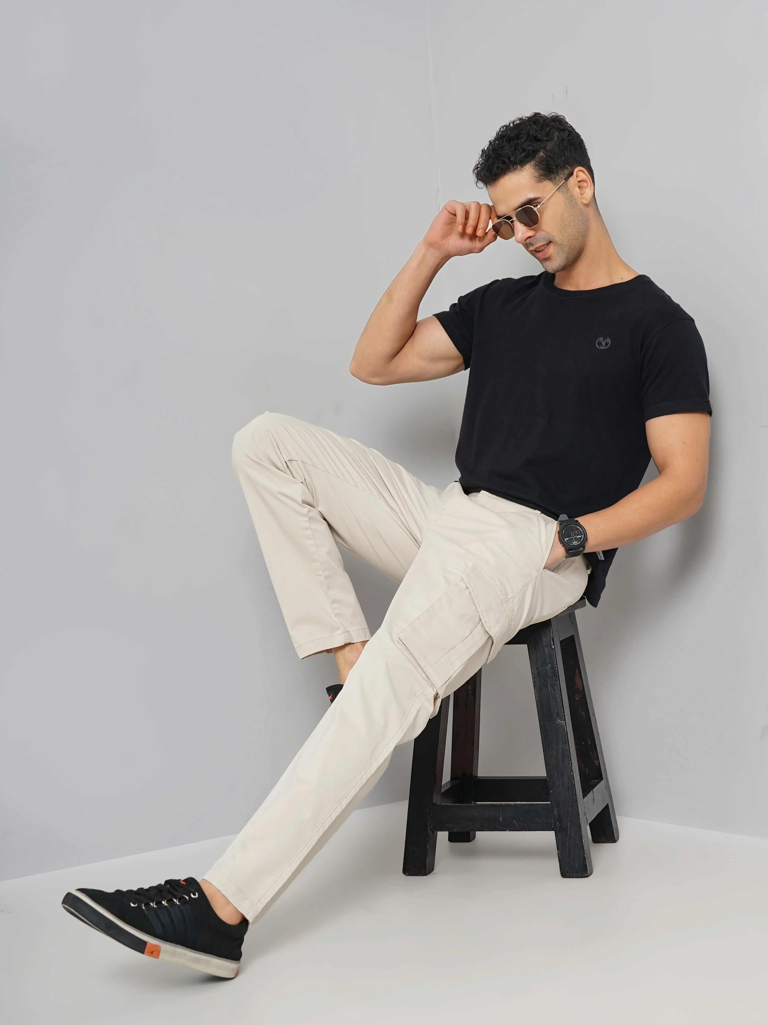 Celio* Cotton Jogger Fit Grey Trouser - Image 5