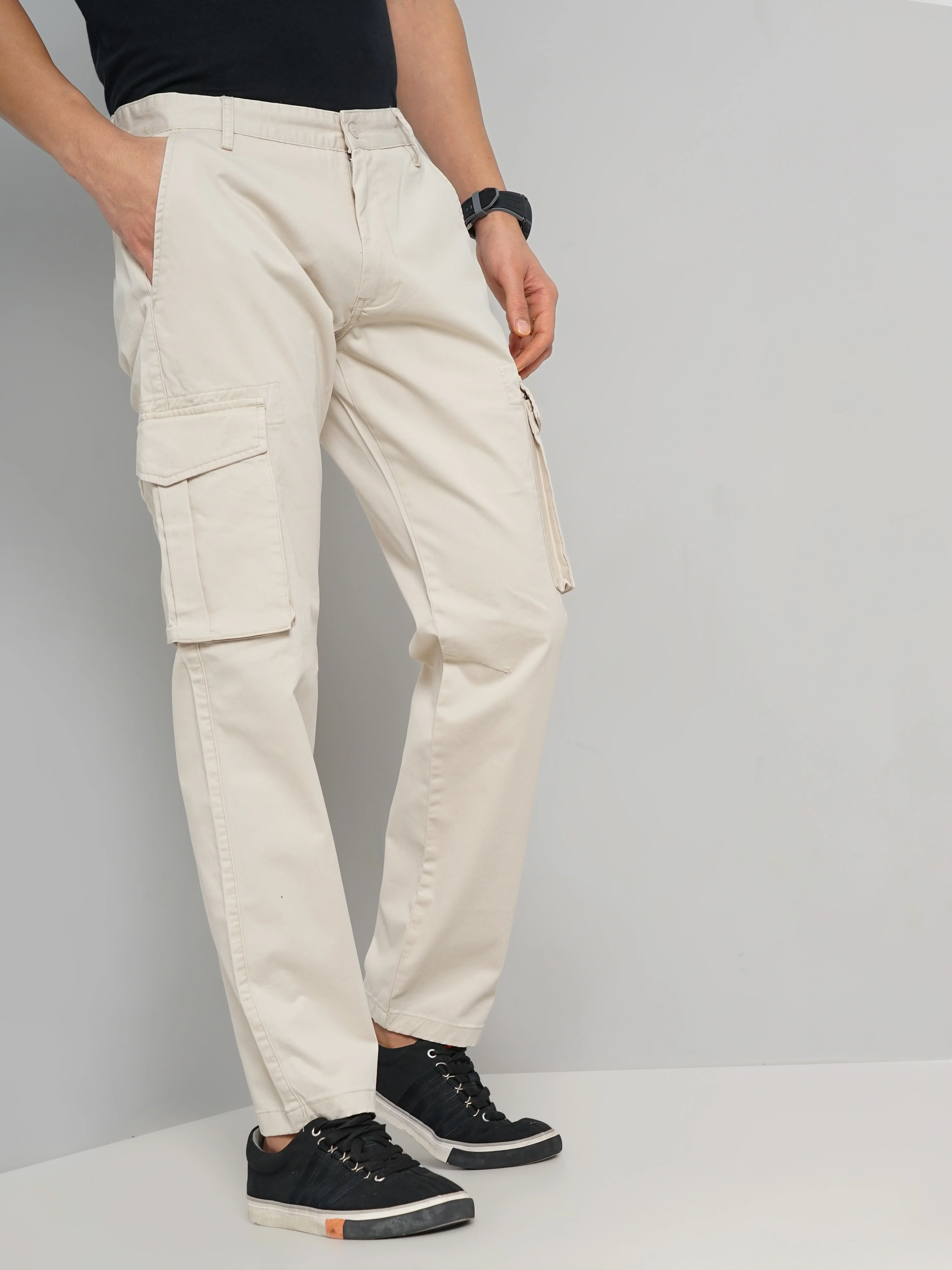 Celio* Cotton Jogger Fit Grey Trouser - Image 7