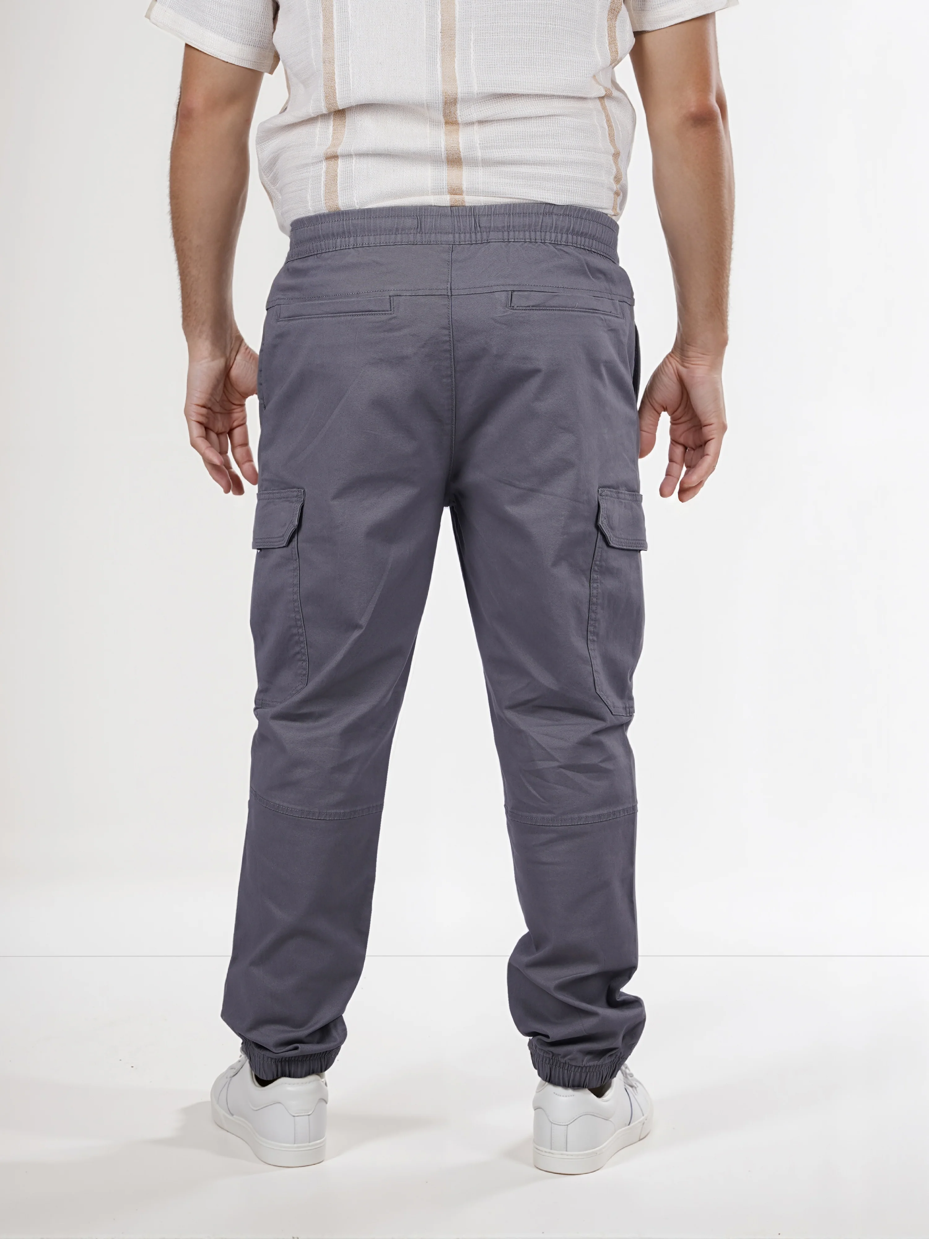 Celio* Cotton Slim Fit Grey Cargo - Image 6