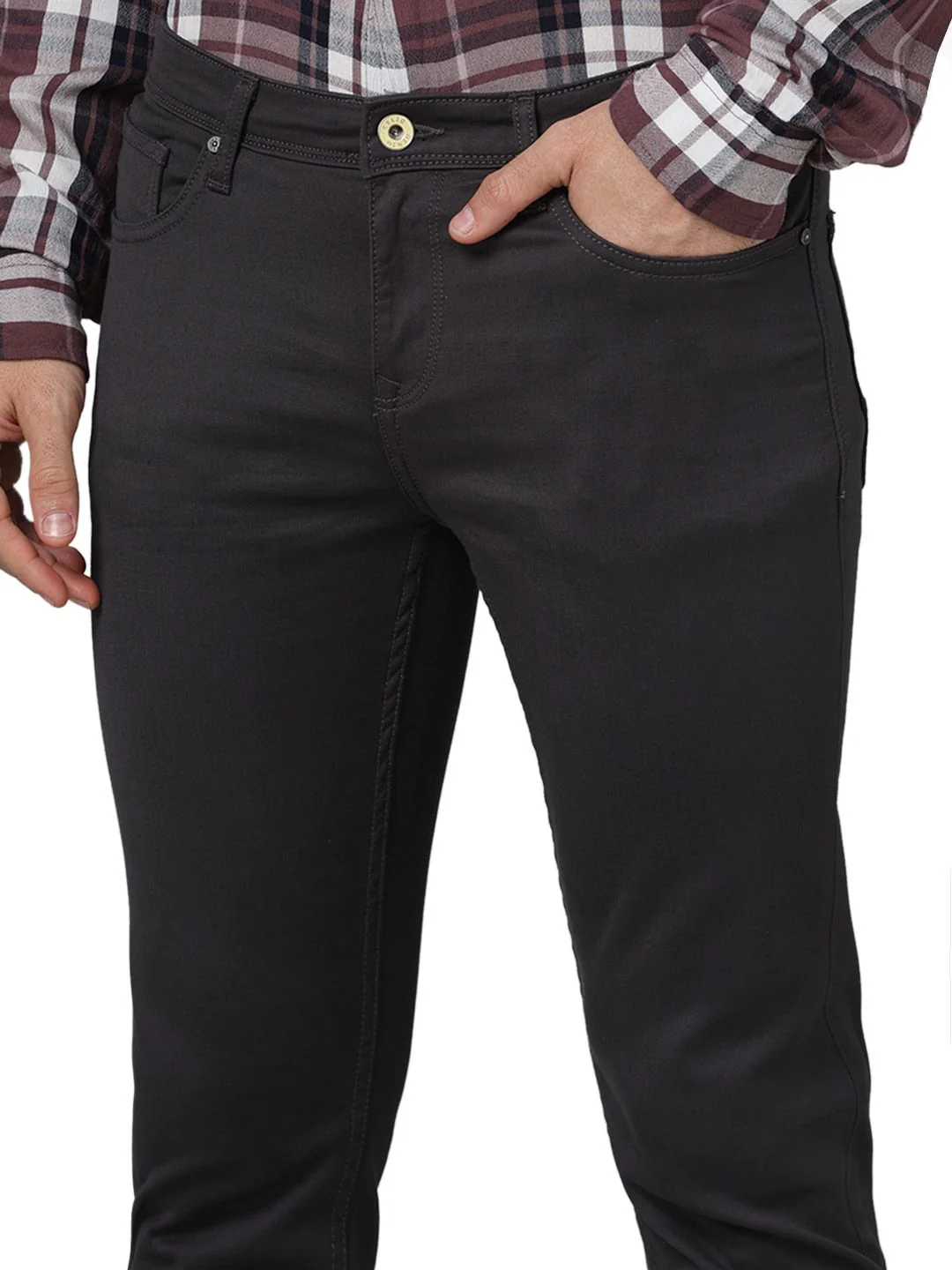 Celio* Cotton Slim Fit Grey Jean - Image 6
