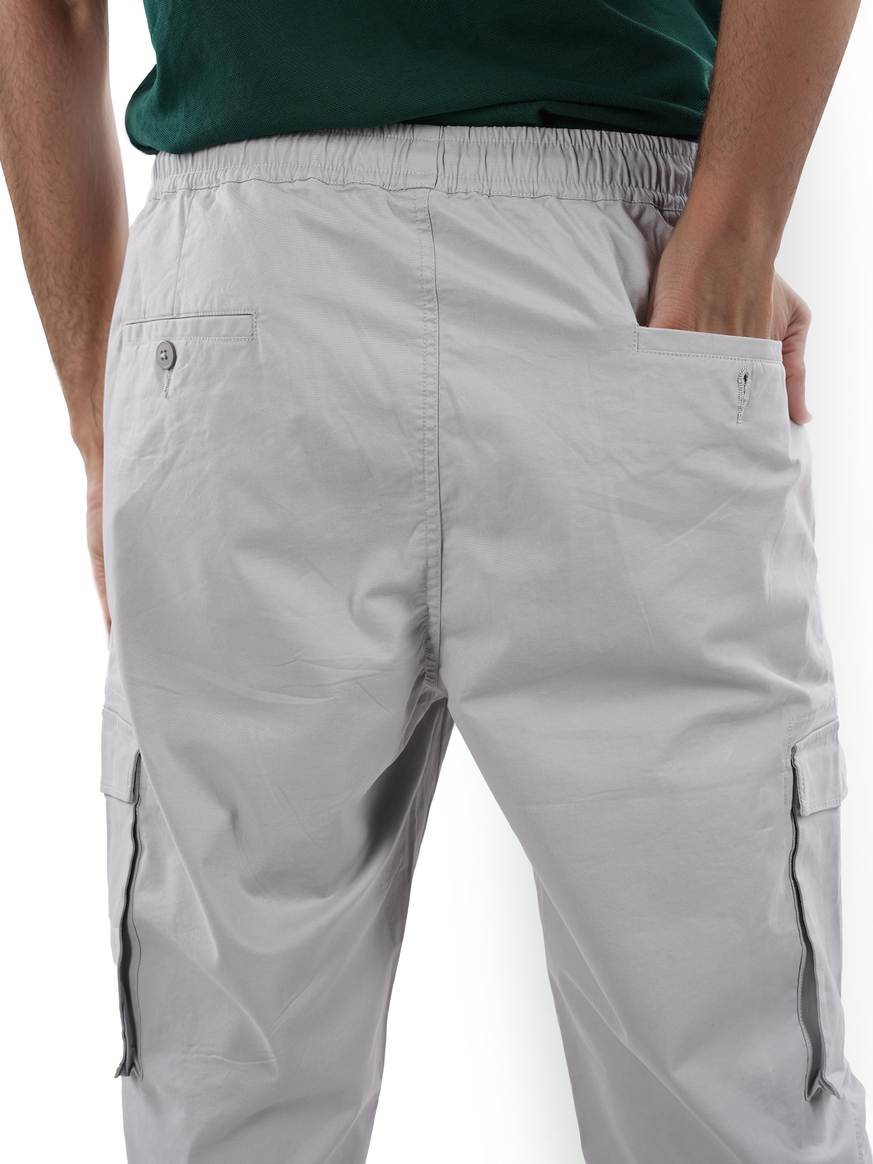 Celio* Cotton Slim Fit Grey Trouser - Image 8