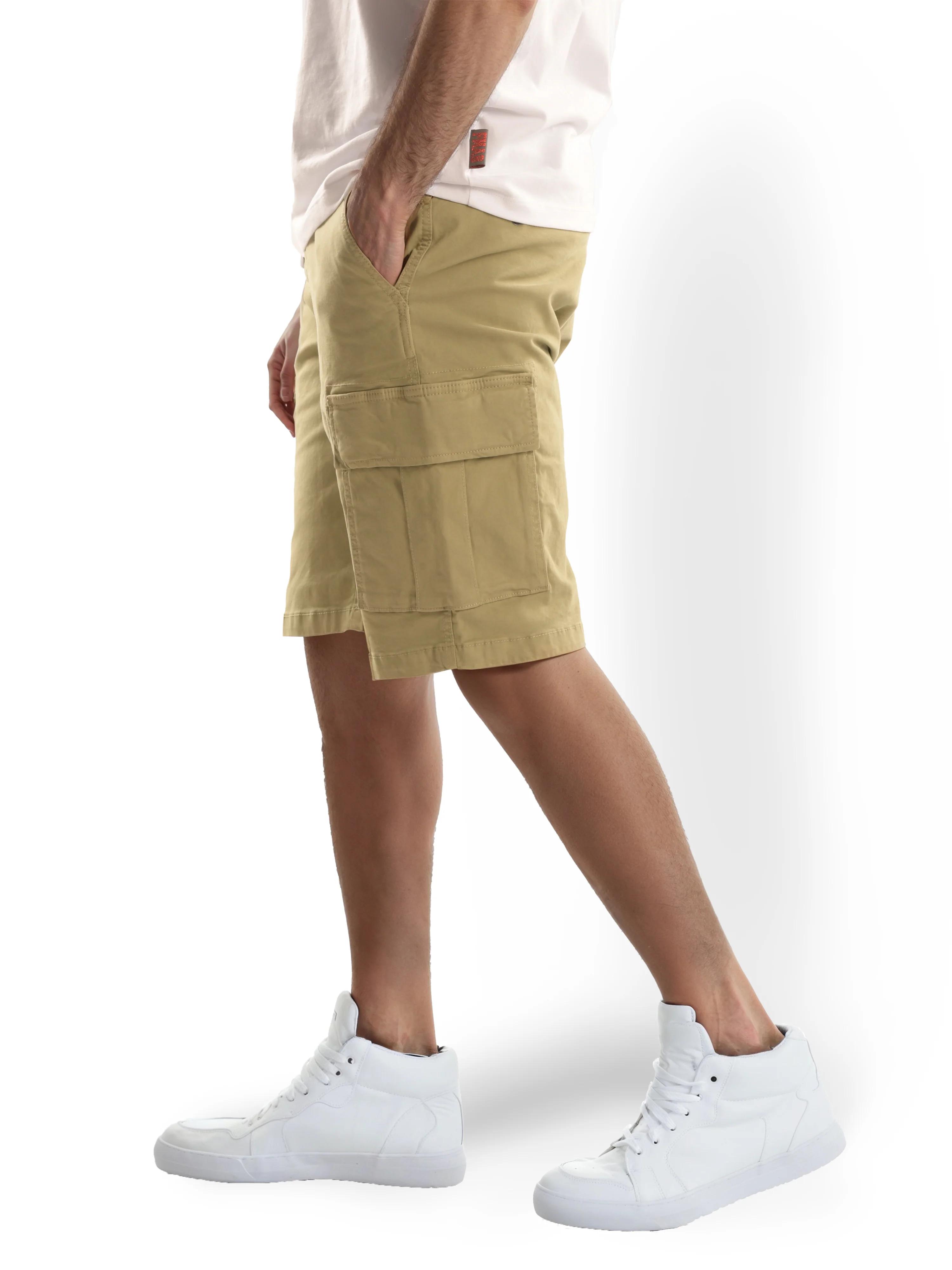 Celio* Cotton Regular Fit Khaki Shorts - Image 4