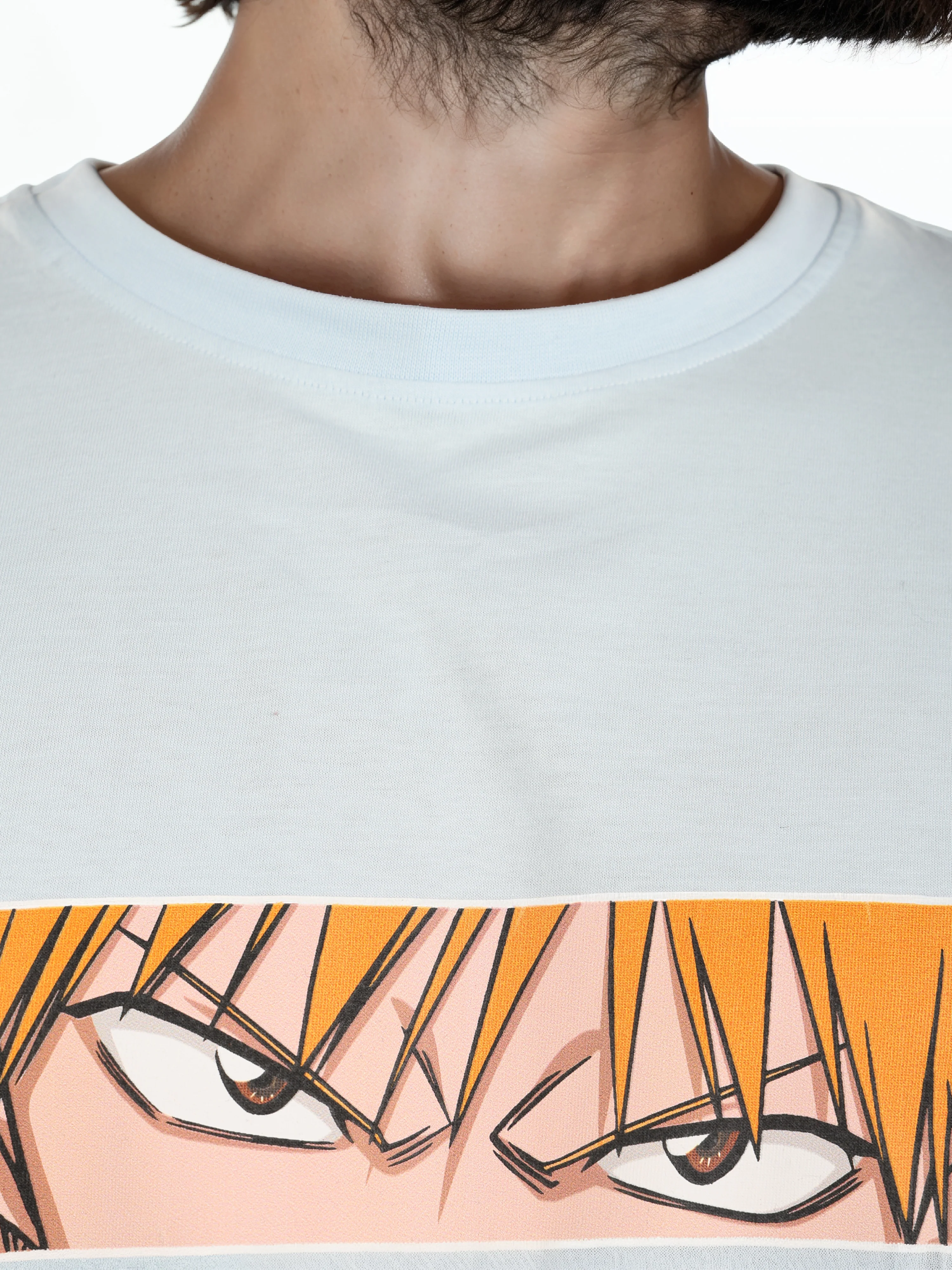 Celio* Bleach Oversized Cotton Light Blue T-Shirts - Image 9