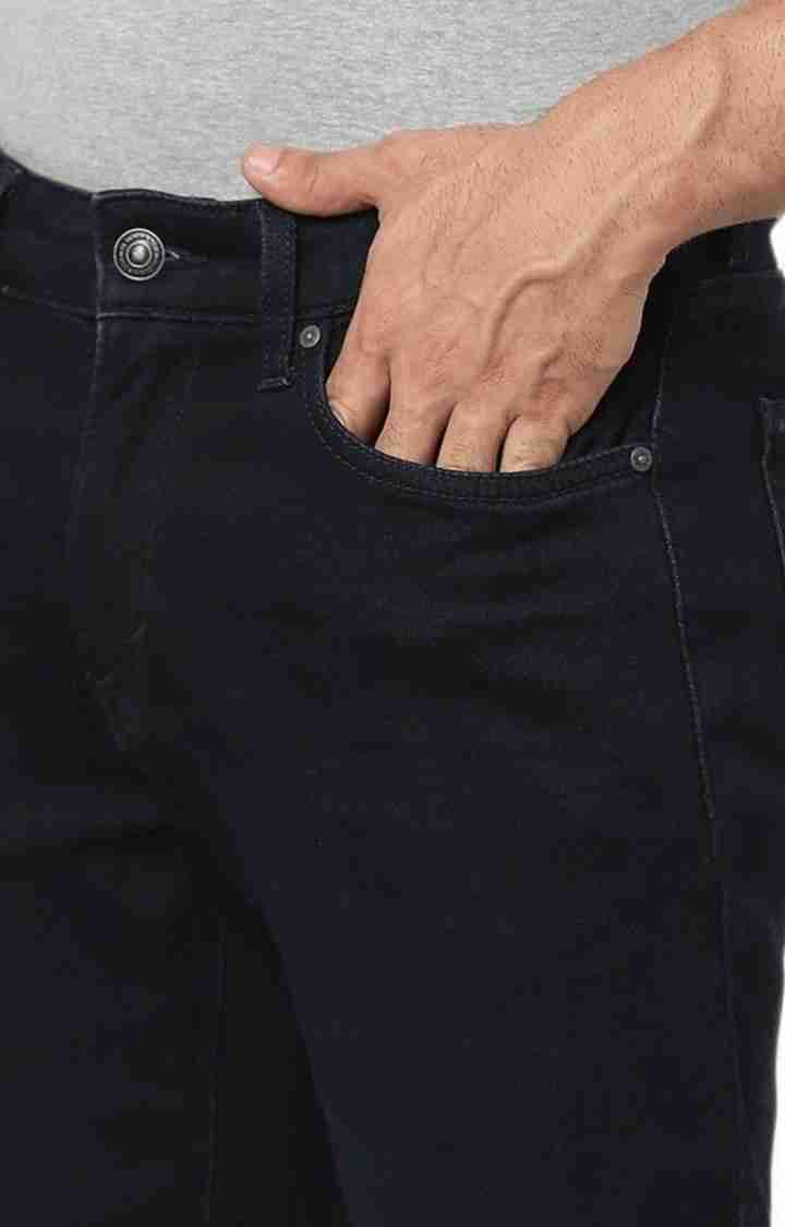 Celio* Cotton Straight Fit Navy Blue Jean - Image 4