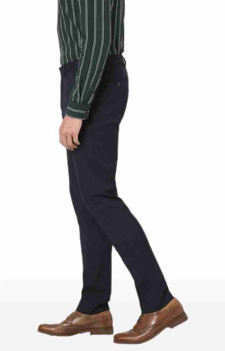 Celio* Workwear Polyester Regular Fit Navy Blue Trouser - Image 3