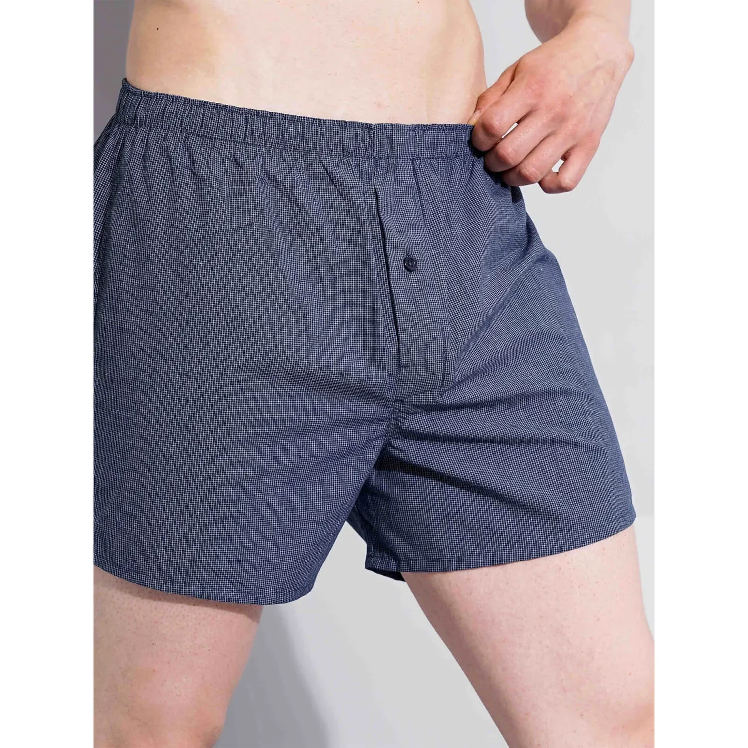 Celio* Textured Regular Fit Navy Blue Boxer - Image 3
