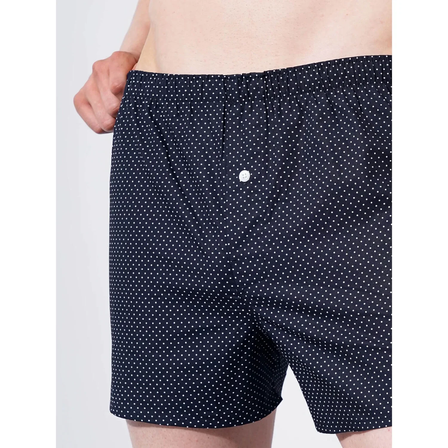 Celio* Textured Regular Fit Navy Blue Boxer - Image 3