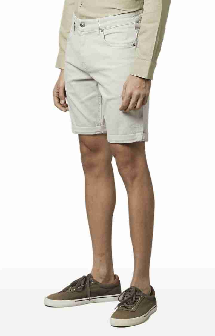 Celio* Cotton Regular Fit Off White Shorts - Image 4