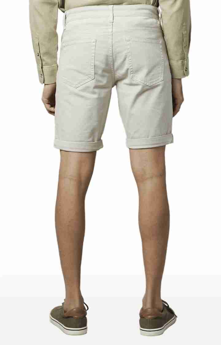 Celio* Cotton Regular Fit Off White Shorts - Image 5
