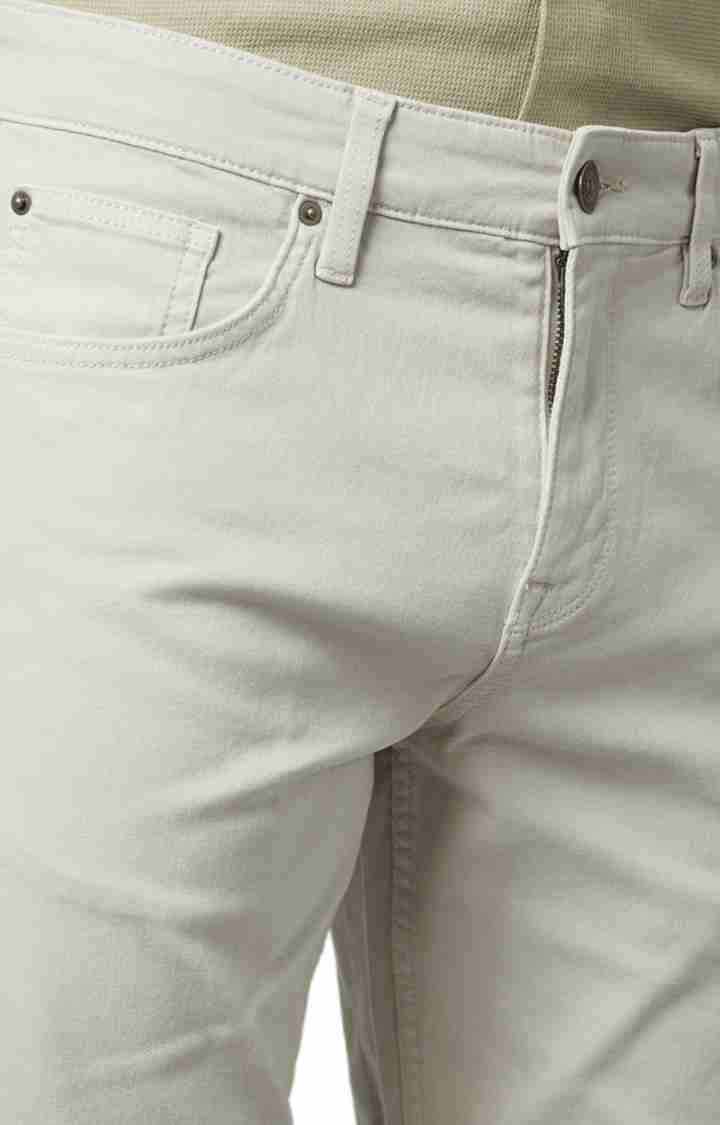 Celio* Cotton Regular Fit Off White Shorts - Image 6