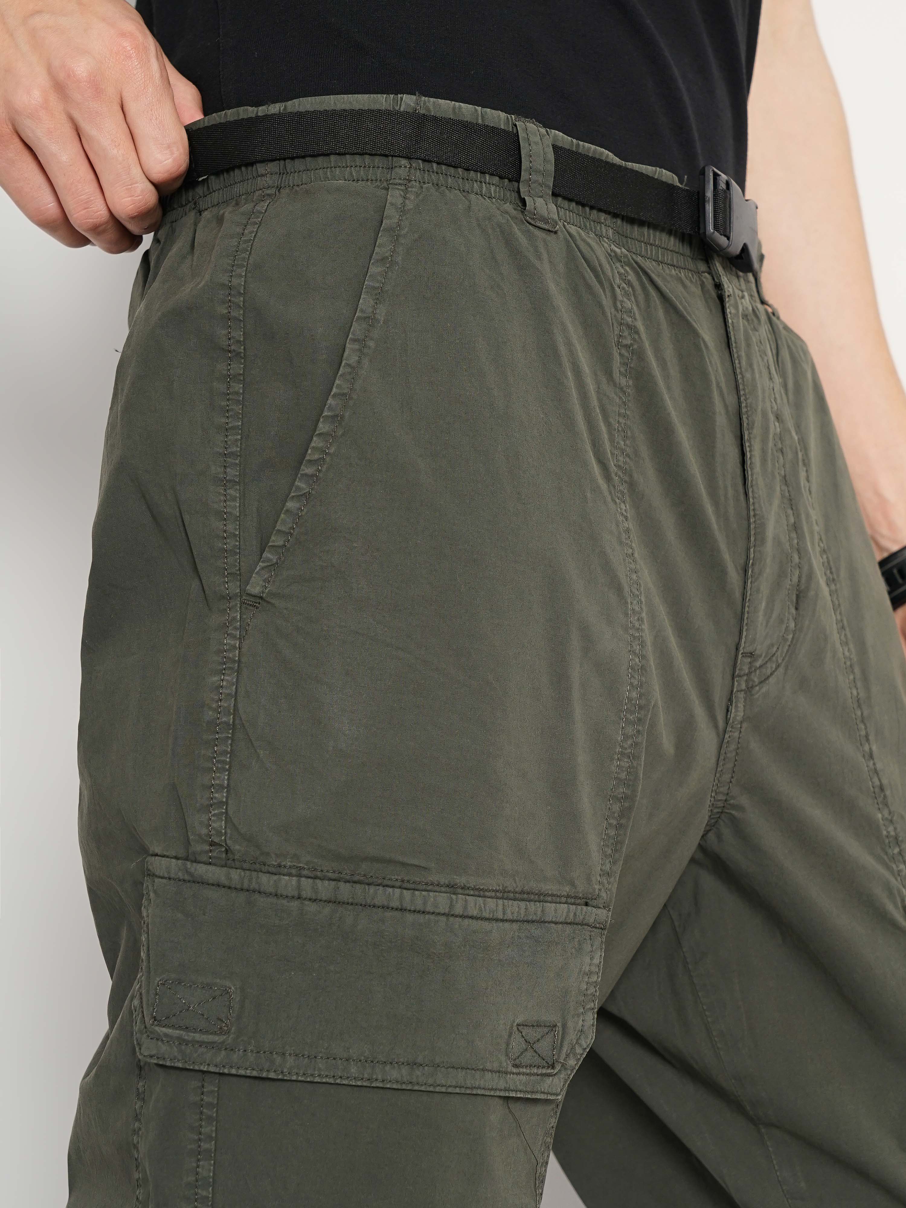 Celio* Cotton Regular Fit Olive Trouser - Image 4
