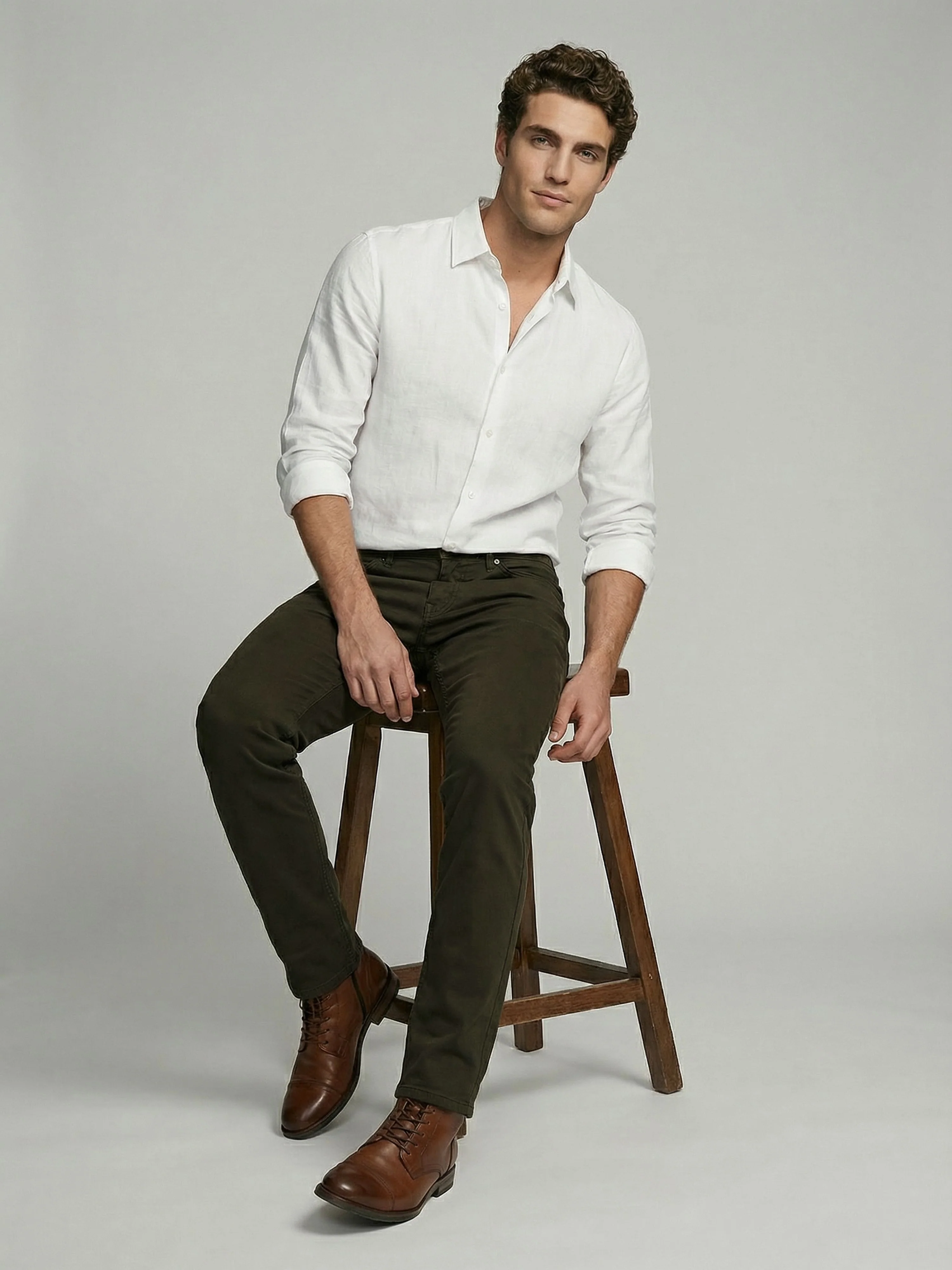 Celio* Men Olive Solid Slim Fit Cotton Jeans - Image 8