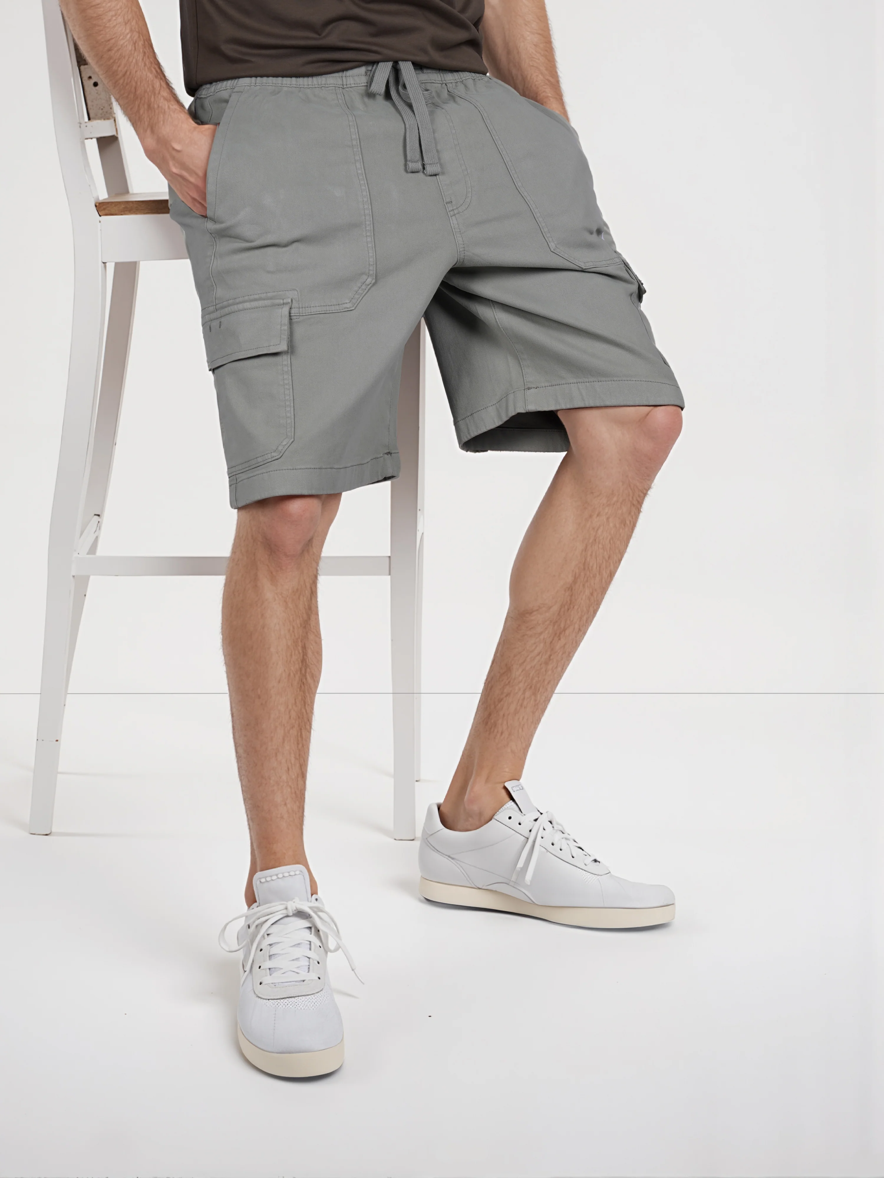 Celio* Cotton Straight Fit Olive Cargo - Image 7