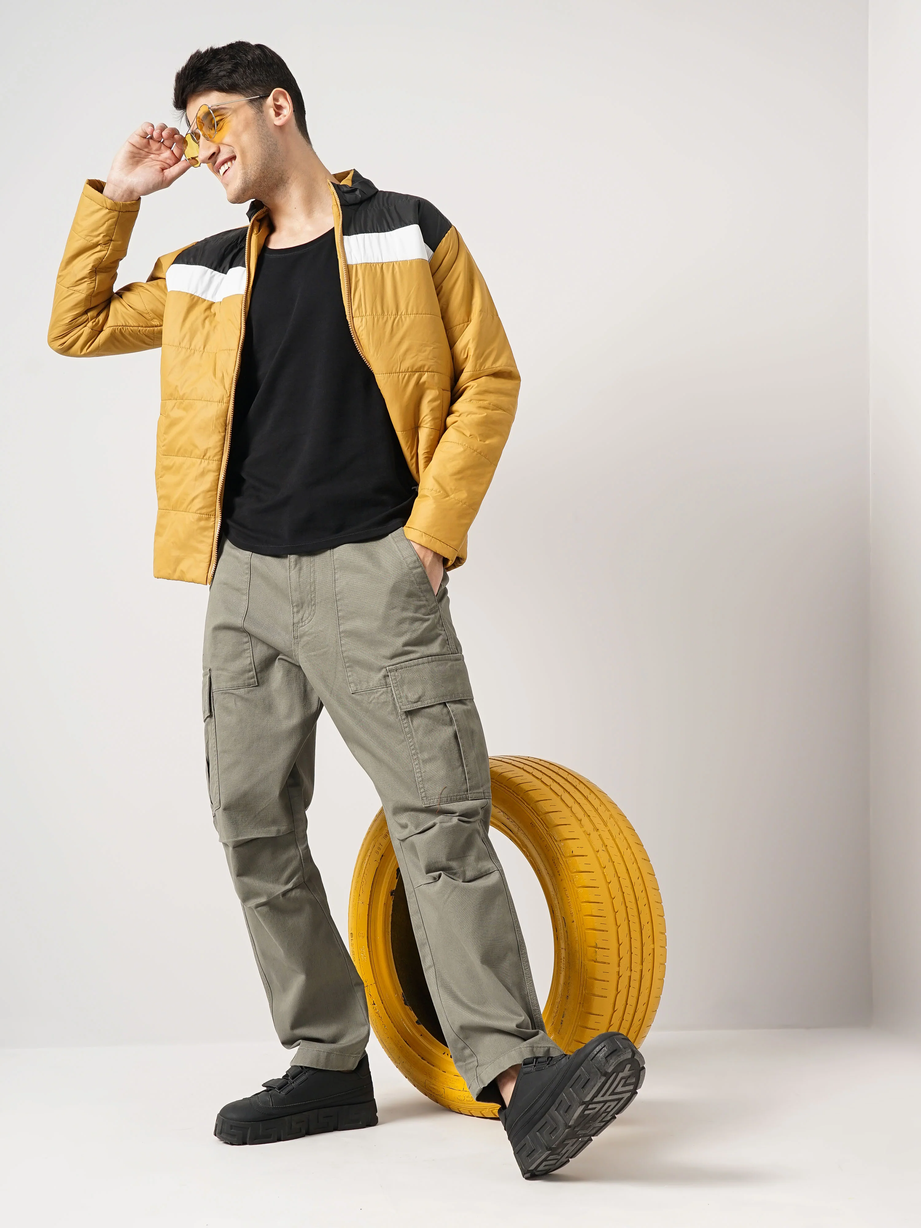 Celio* Cotton Straight Fit Olive Trouser - Image 5