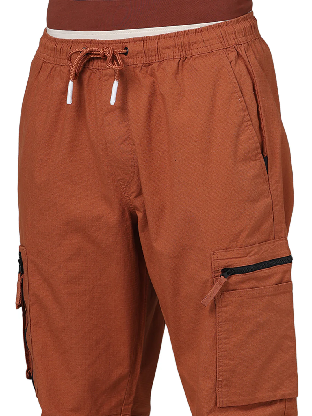 Celio* Cotton Relaxed Fit Orange Trouser - Image 5