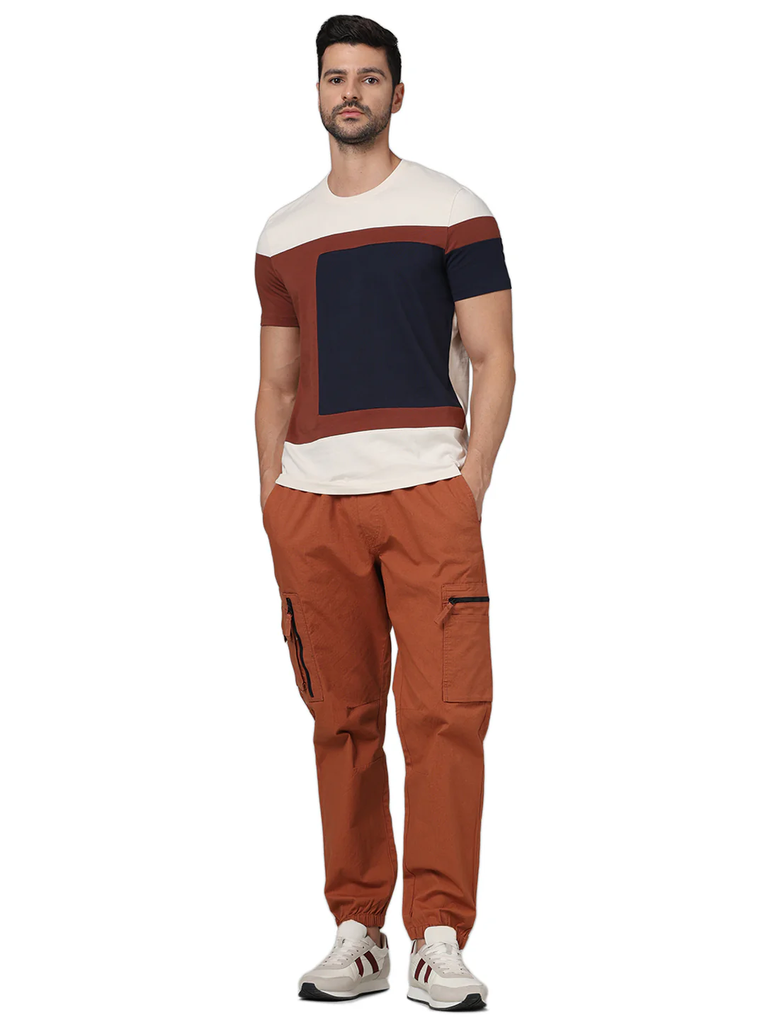 Celio* Cotton Relaxed Fit Orange Trouser - Image 6