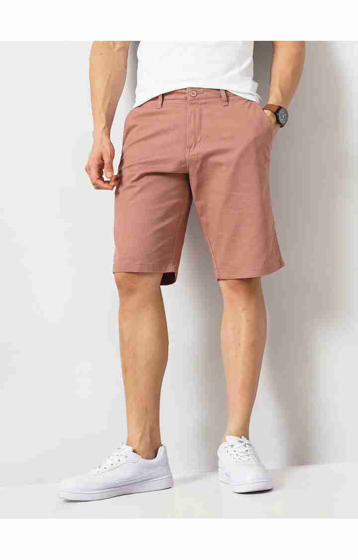 Celio* Cotton-Blend Regular Fit Peach Shorts - Image 7