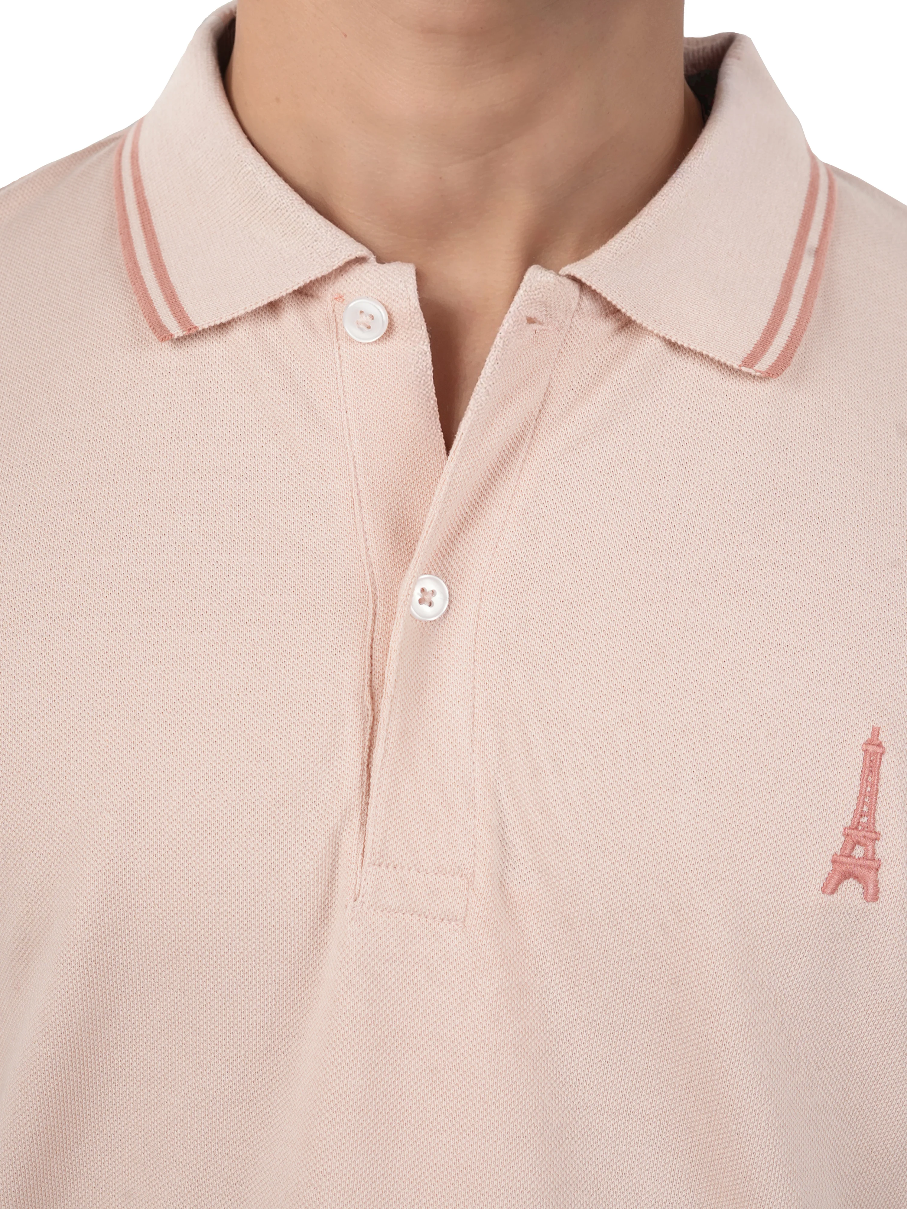 Celio* Solid Regular Fit Cotton Pink T-Shirt - Image 11