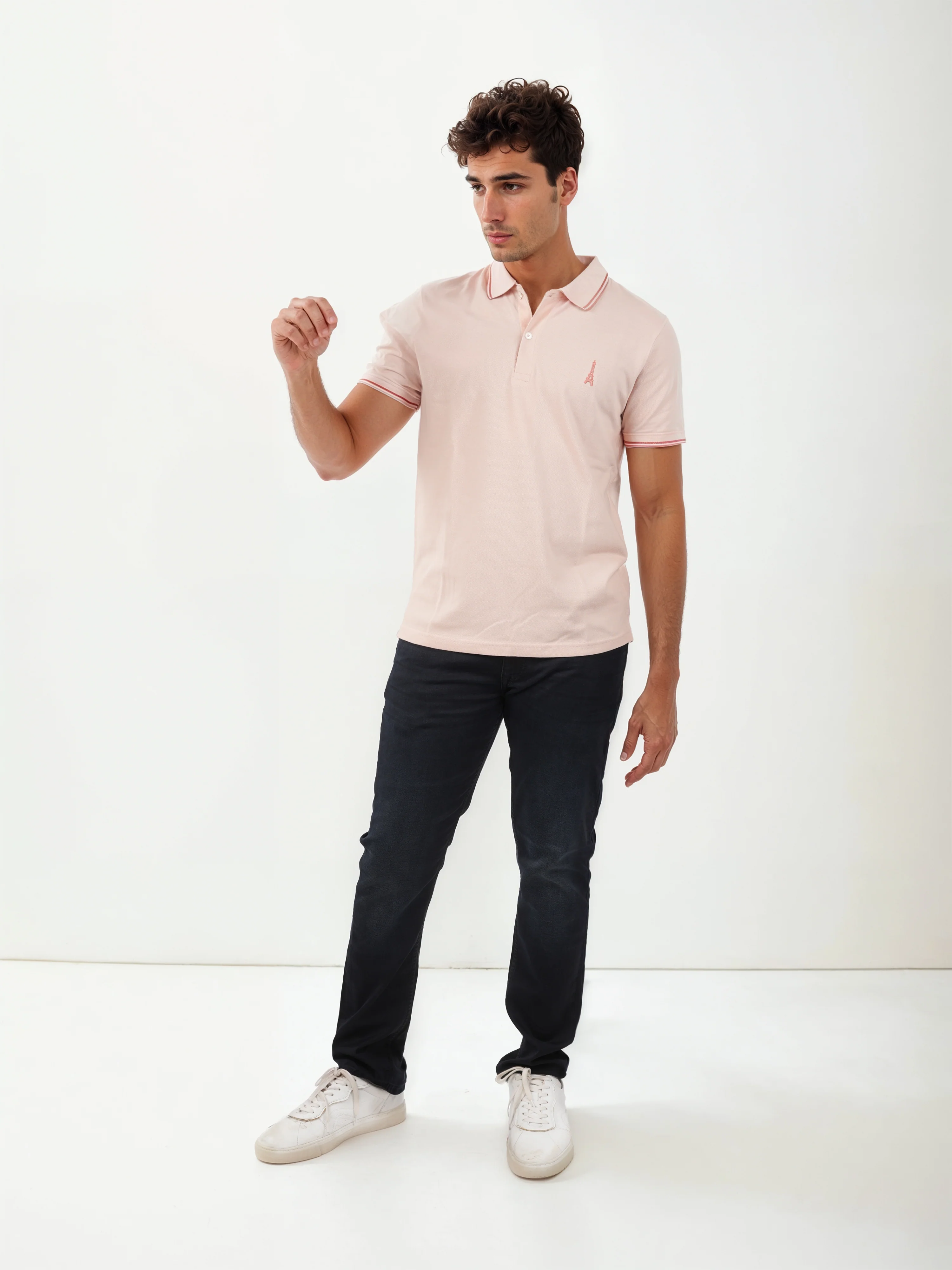 Celio* Solid Regular Fit Cotton Pink T-Shirt - Image 8