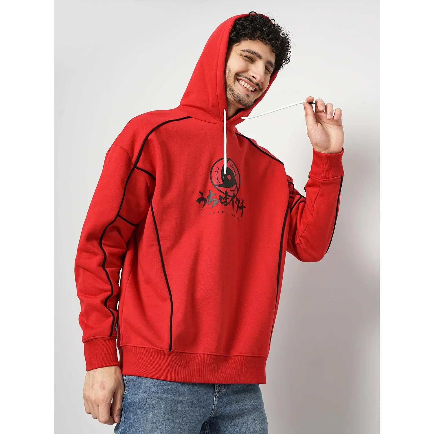 Celio* Naruto Regular Fit Cotton Red Sweatshirt - Image 4