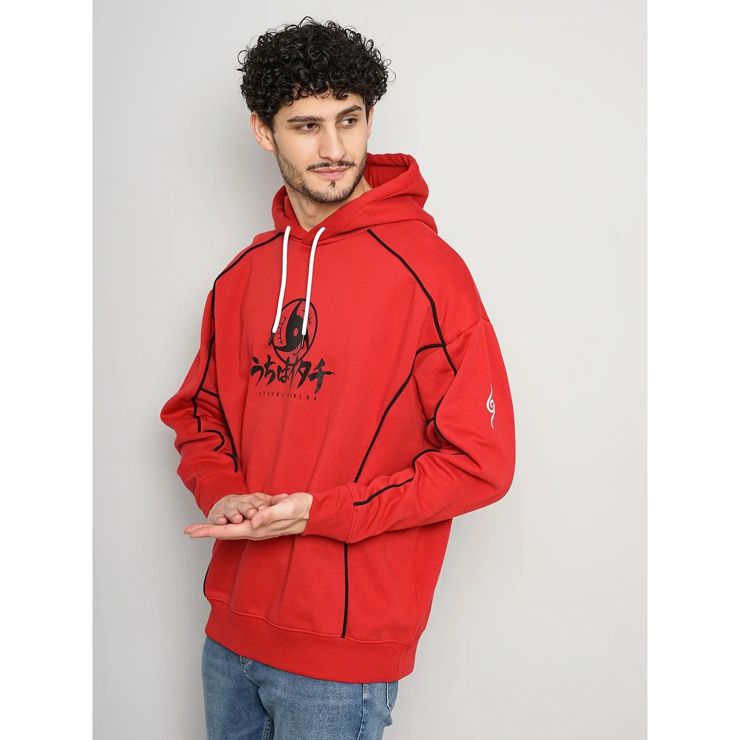 Celio* Naruto Regular Fit Cotton Red Sweatshirt - Image 5