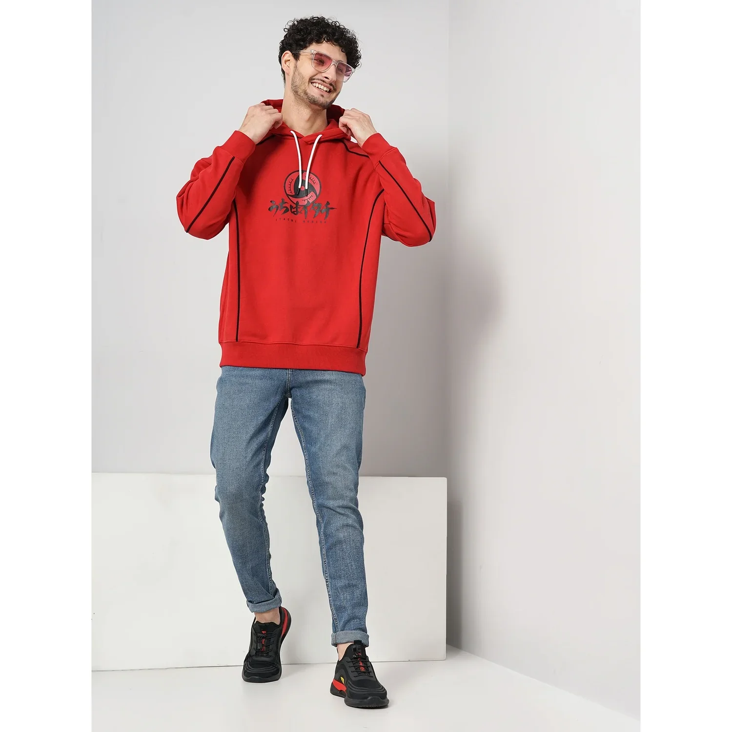 Celio* Naruto Regular Fit Cotton Red Sweatshirt - Image 7