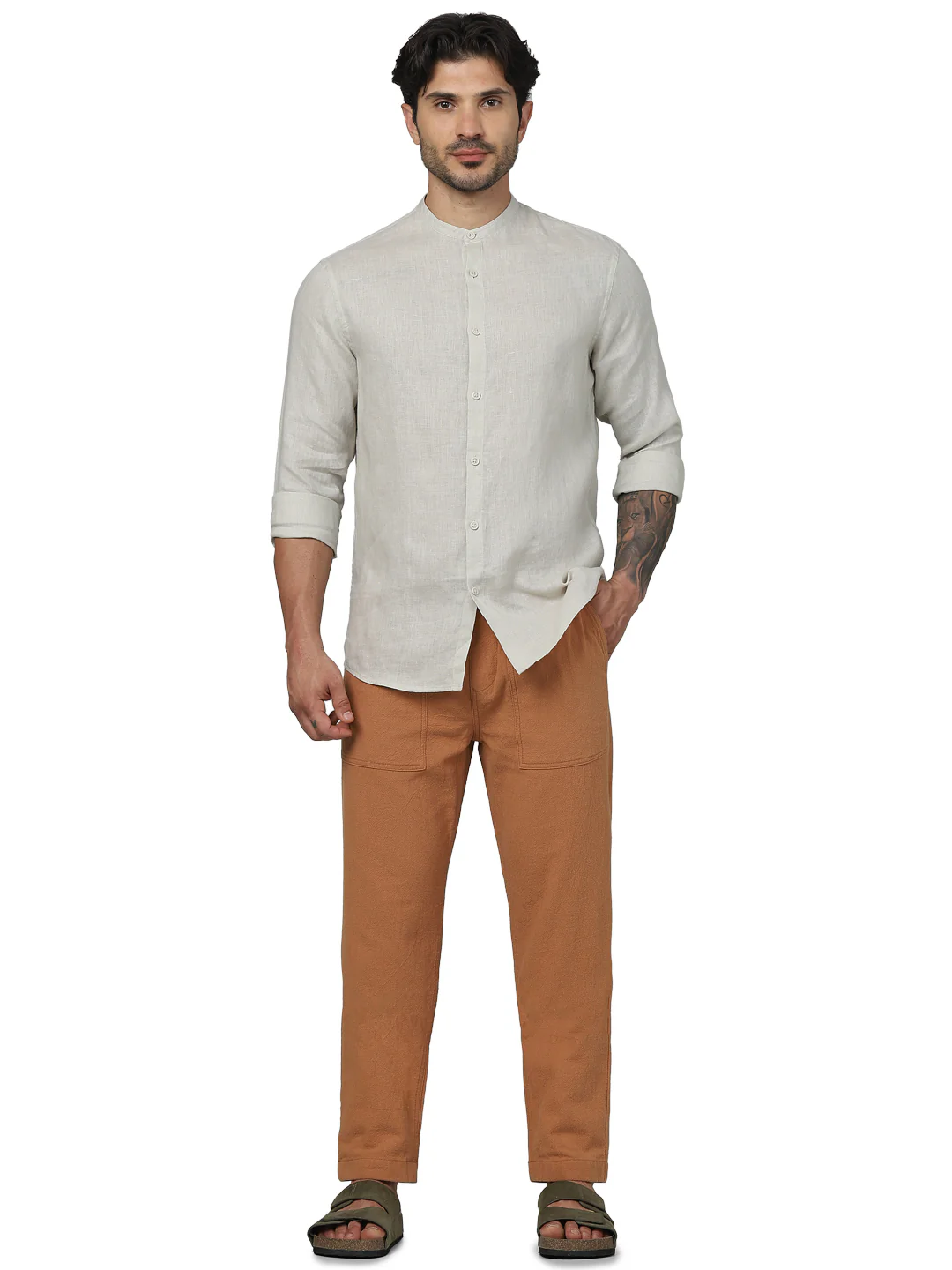 Celio* Cotton Jogger Fit Red Trouser - Image 6