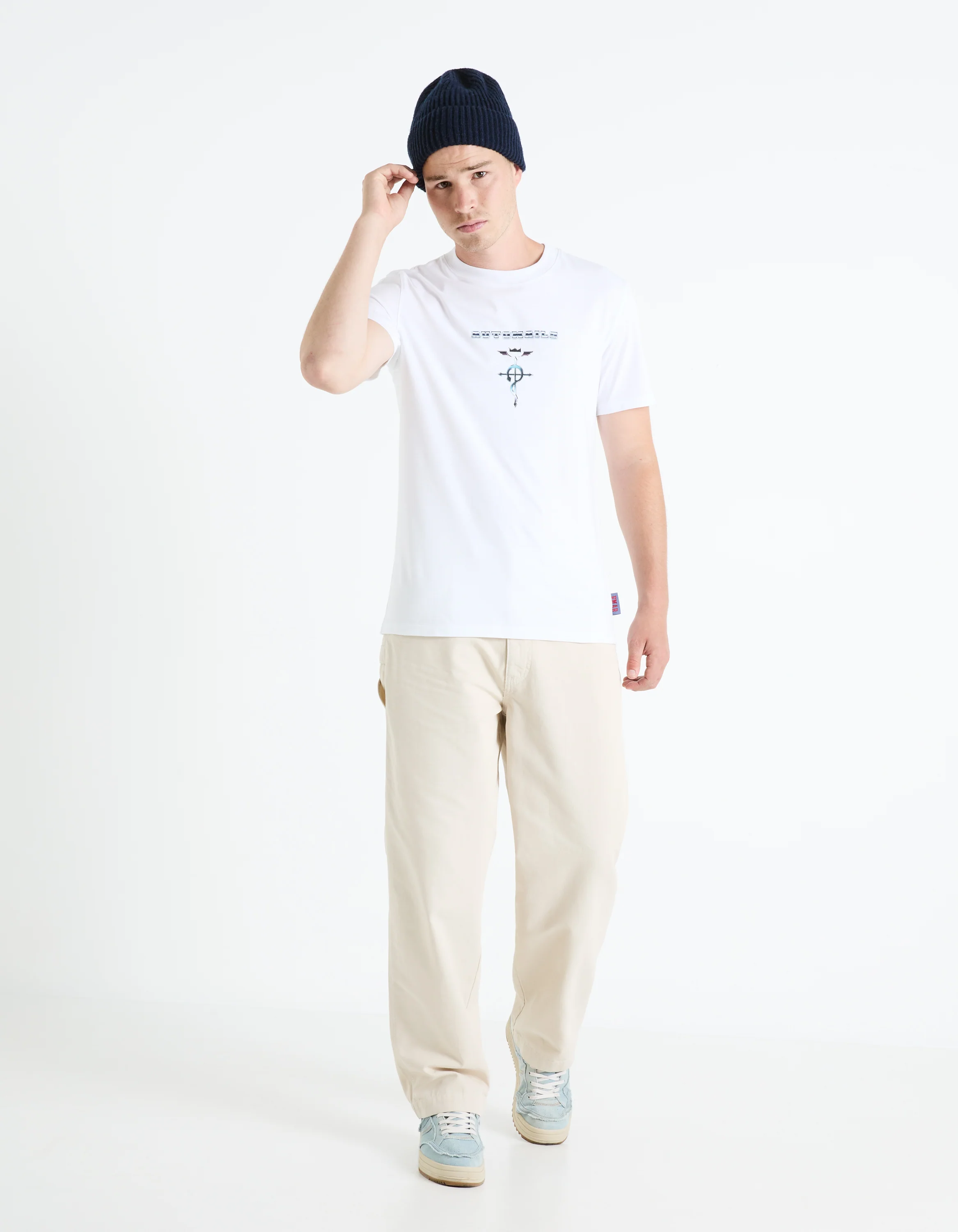 Celio* Fullmetal Alchemist Regular Fit Cotton White T-Shirts - Image 3