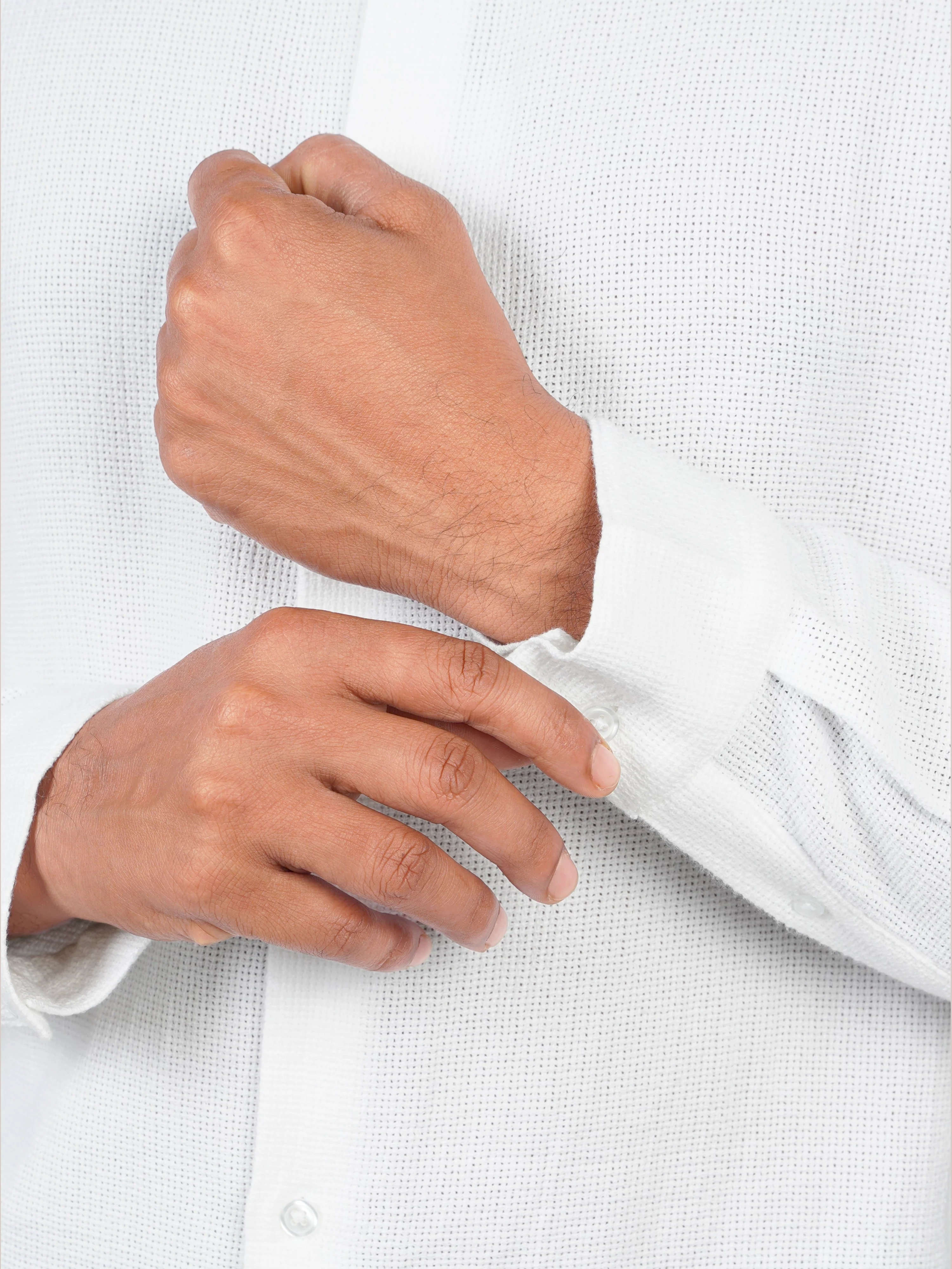 Celio* Solid Regular Fit Cotton White Shirts - Image 4