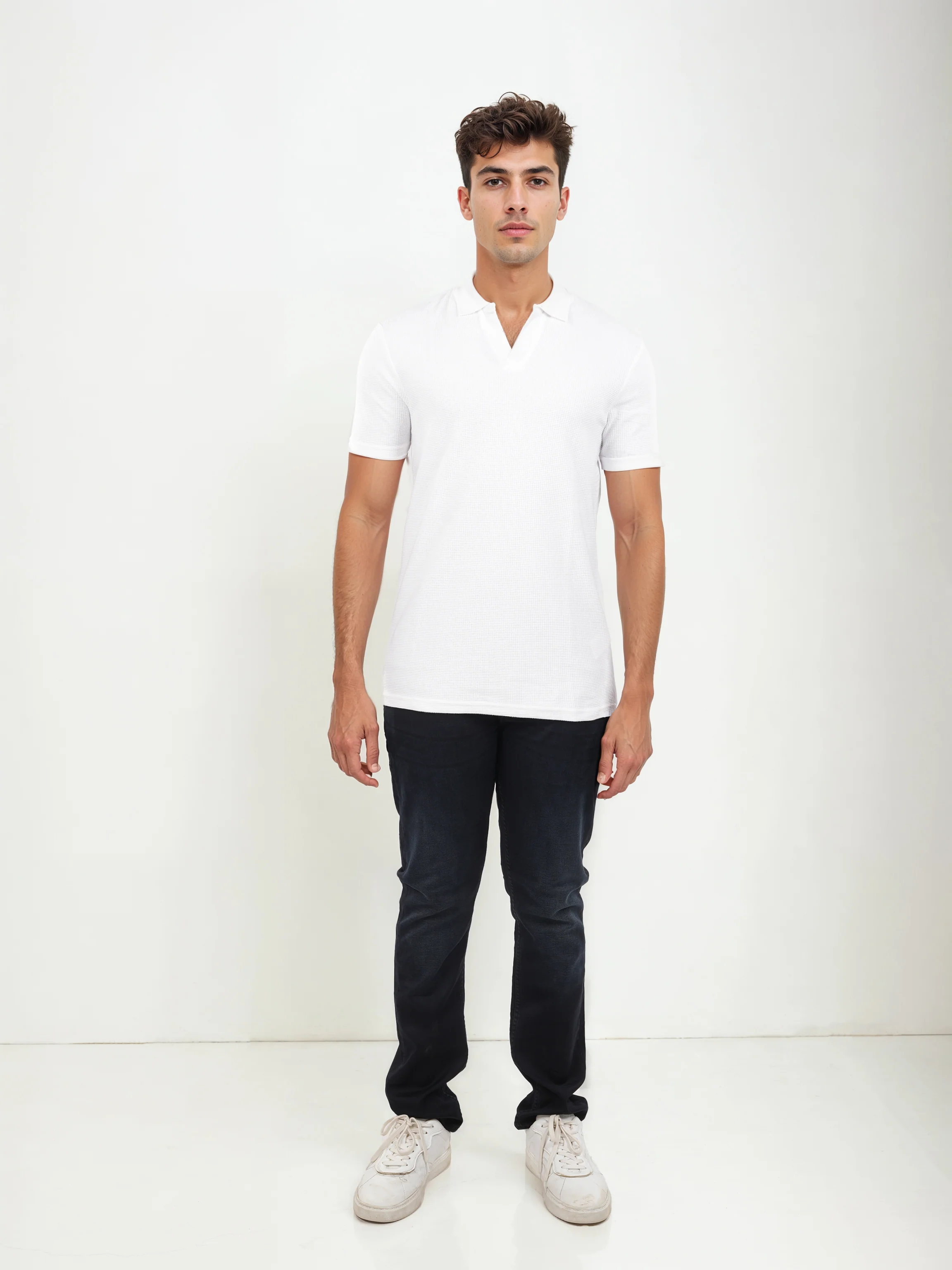 Celio* Solid Regular Fit Cotton White T-Shirt - Image 4
