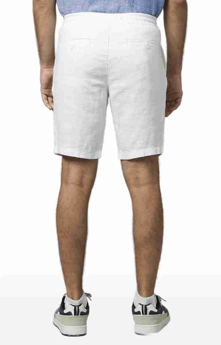 Celio* Linen Regular Fit White Shorts - Image 5